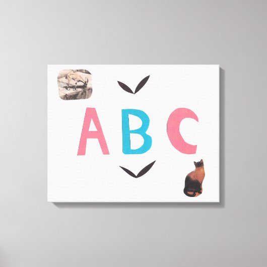 ABC auf ummantelte Canvas Leinwanddruck (Vorderseite)