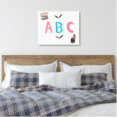 ABC auf ummantelte Canvas Leinwanddruck (Insitu (Schlafzimmer))