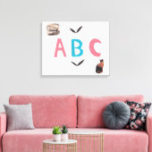 ABC auf ummantelte Canvas Leinwanddruck (Insitu (Wohnzimmer))