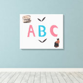 ABC auf ummantelte Canvas Leinwanddruck (Insitu (Holzboden))