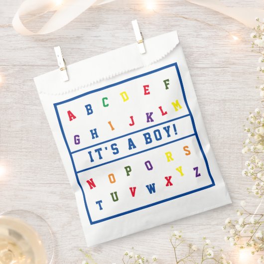 ABC Baby Dusche Geschenktütchen (Ausgeschnitten)