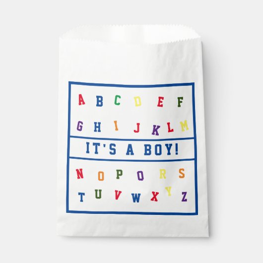 ABC Baby Dusche Geschenktütchen (Vorderseite)