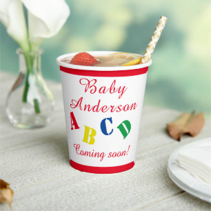ABC Baby Dusche Pappbecher