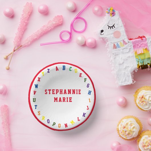 ABC Baby Dusche Pappteller (Party)