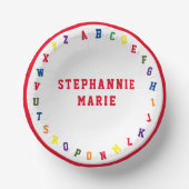 ABC Baby Dusche Pappteller (Vorderseite)