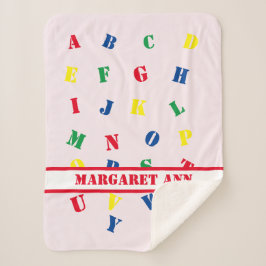 ABC Baby Girl Sherpa Blanket Sherpadecke