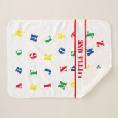 ABC Baby Girl Sherpa Blanket Sherpadecke (Vorderseite (Horizontal))