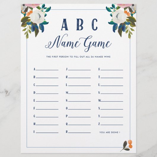 ABC Baby Name Showspiel (Vorderseite)
