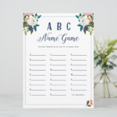 ABC Baby Name Showspiel Einladung (Stehend Vorderseite)