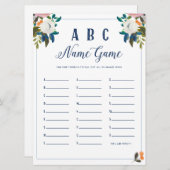 ABC Baby Name Showspiel Einladung (Vorne/Hinten)