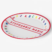 ABC Baby Shower Paper Plate Pappteller (Schrägansicht)