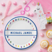 ABC Baby Shower Paper Plate Pappteller (Party)