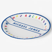 ABC Baby Shower Paper Plate Pappteller (Schrägansicht)