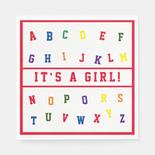 ABC Baby Showpaper Napkin Serviette (Vorderseite)