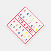 ABC Baby Showpaper Napkin Serviette (Ecke)