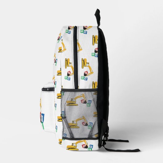 ABC Baggerbauschule Bedruckter Rucksack (Rechts)