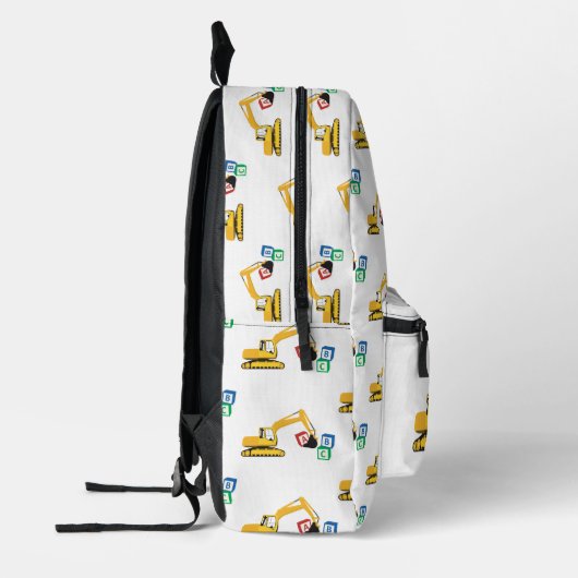 ABC Baggerbauschule Bedruckter Rucksack (Links)