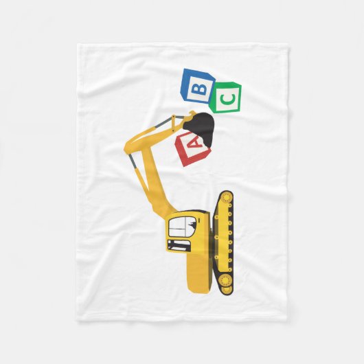 ABC Baggerbauwagen Fleecedecke (Vorderseite)