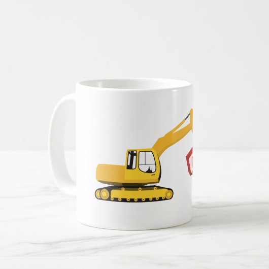 ABC Baggerbauwagen Kaffeetasse (Vorderseite Links)