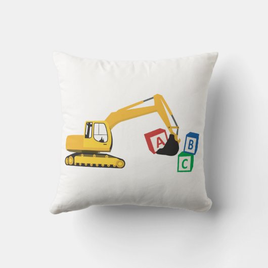 ABC Baggerbauwagen Kissen (Rückseite)