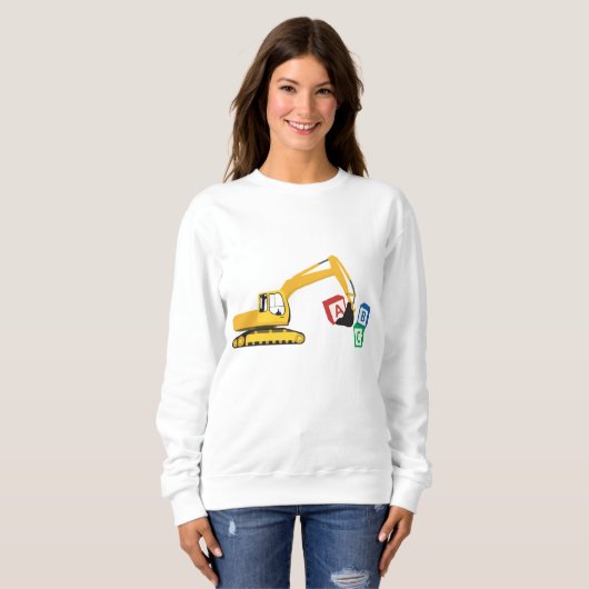 ABC Baggerbauwagen Sweatshirt (Vorne ganz)