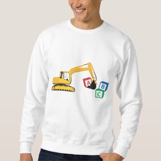 ABC Baggerbauwagen Sweatshirt (Vorderseite)