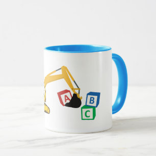 ABC Baggerbauwagen Tasse