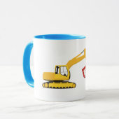 ABC Baggerbauwagen Tasse (Vorderseite Links)