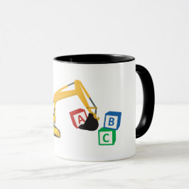ABC Baggerbauwagen Tasse