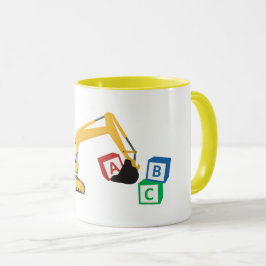 ABC Baggerbauwagen Tasse