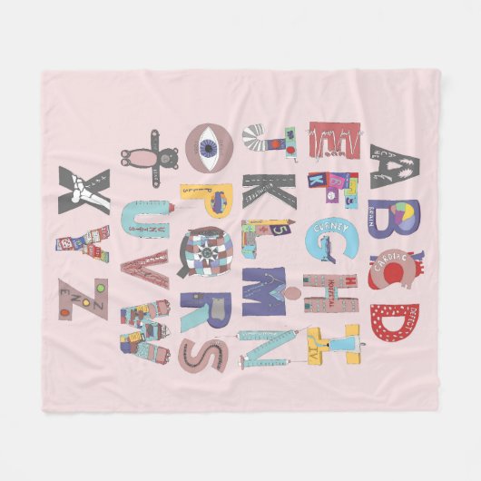 ABC Blanket Fleecedecke (Vorderseite (Horizontal))