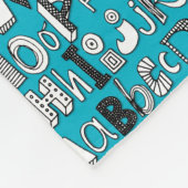 ABC blau Fleecedecke (Ecke)