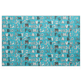 ABC blau Stoff (Fat Quarter (45,7 x 55,9 cm))