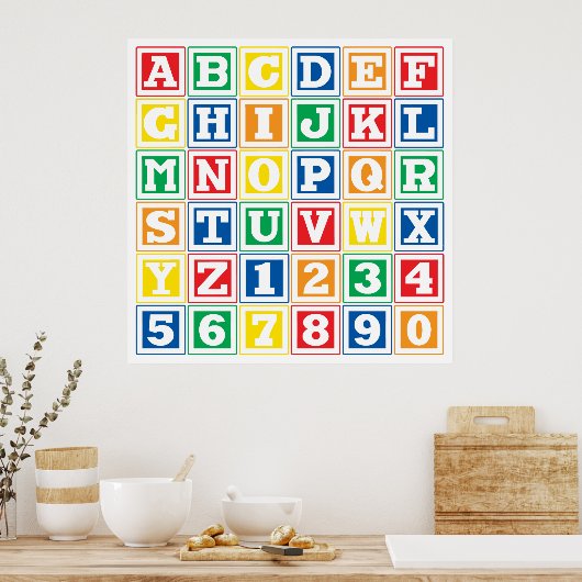 ABC-Blöcke Poster (Küche)