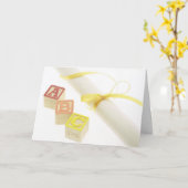ABC-Blöcke und Diploma-Abschluss-Karte Karte (Gelbe Blume)