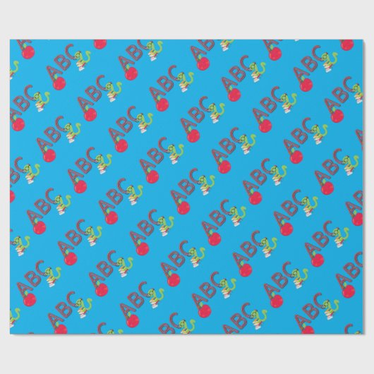ABC Bookworm Muster Geschenkpapier (Flach)