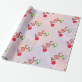 ABC Bookworm Muster Wrapping Paper Geschenkpapier (Ungerollt)