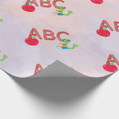 ABC Bookworm Muster Wrapping Paper Geschenkpapier (Ecke)