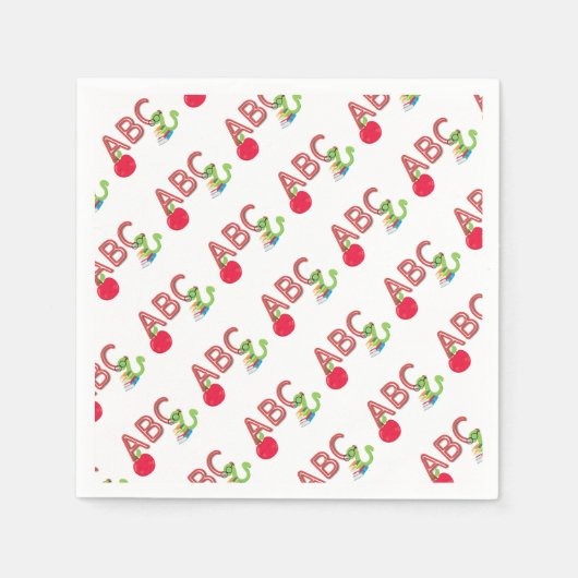 ABC Bookworm Serviette (Vorderseite)