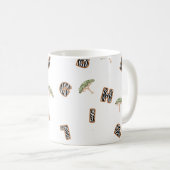 abc Brief zebra safari Wildzofenbaumschulkinder Kaffeetasse (VorderseiteRechts)
