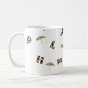 abc Brief zebra safari Wildzofenbaumschulkinder Kaffeetasse