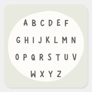 ABC-Buchstaben. Alphabet. Aufkleber & Etikette