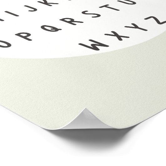 ABC-Buchstaben. Alphabet. Poster & Prints (Ecke)