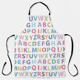 ABC Buntes Süßes Kinderzimmer Alphabet. Schürze