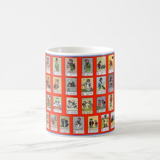ABC Cats von Louis Wain Kaffeetasse (Mittel)