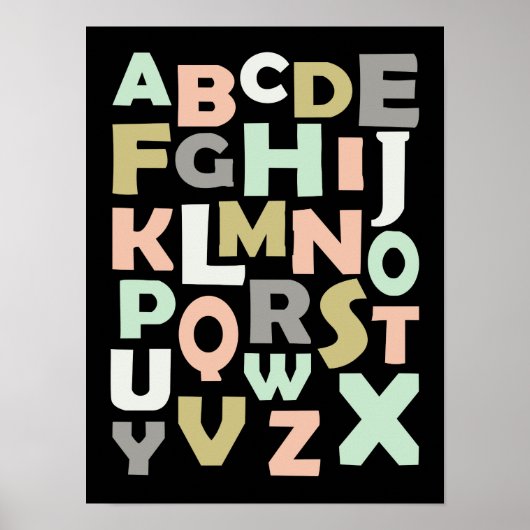 ABC Childrens Educational Kinderzimmer Poster (Vorne)