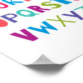 ABC Colorful Alphabet Kinderzimmer Poster (Ecke)
