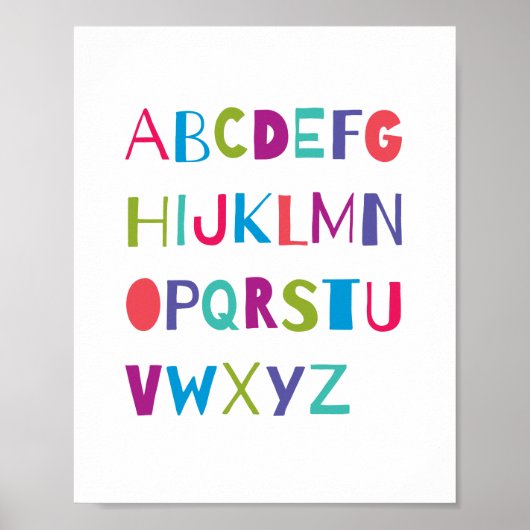 ABC Colorful Alphabet Kinderzimmer Poster (Vorne)