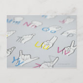 ABC der Zeichensprache Postkarte (Vorderseite)