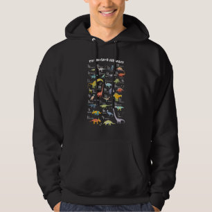 ABC Dino Identification A-Z Typen von Dinosauriern Hoodie